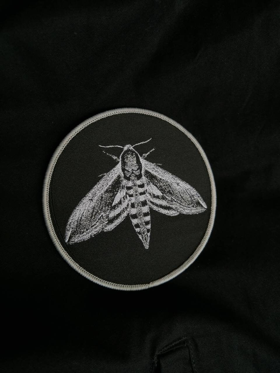 Privet Hawk Moth sew on woven patch