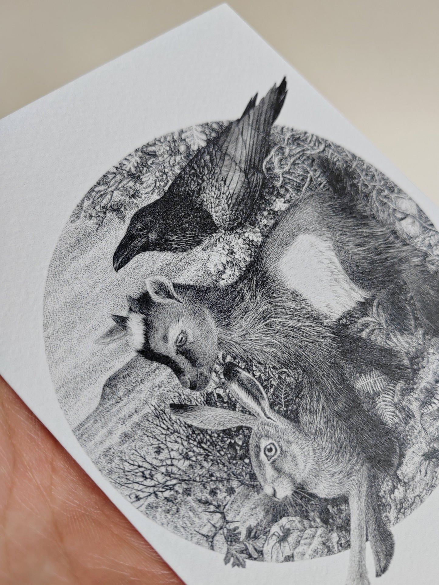 The Magic Returning - Hare, Goat, Raven, Snake Greetings Card, A6 size