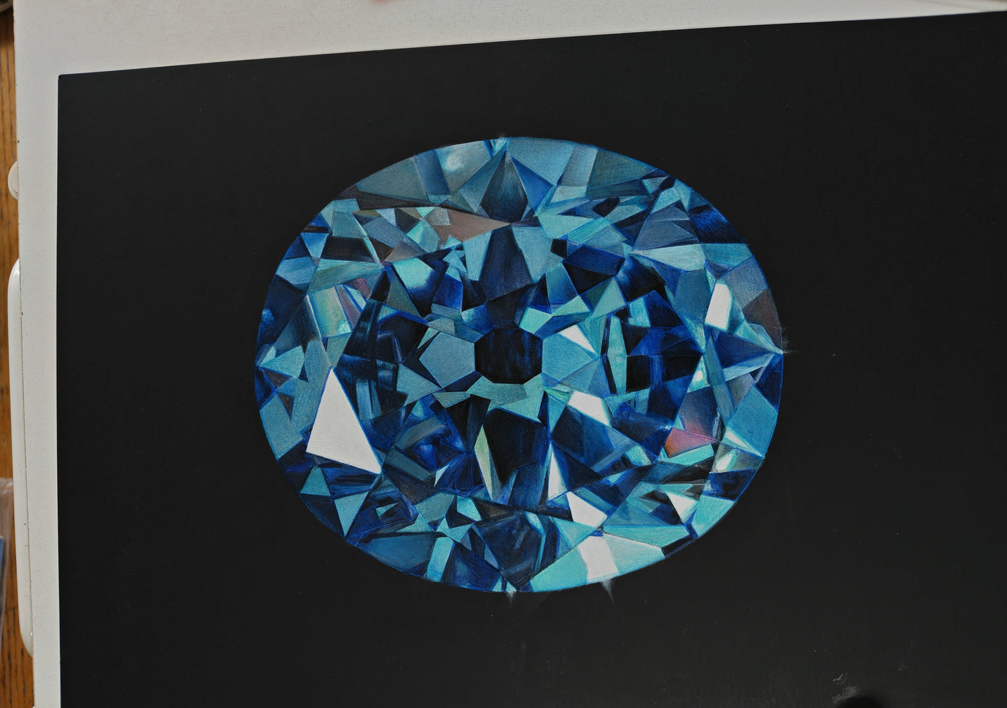 Framed original artwork - The Hope Diamond