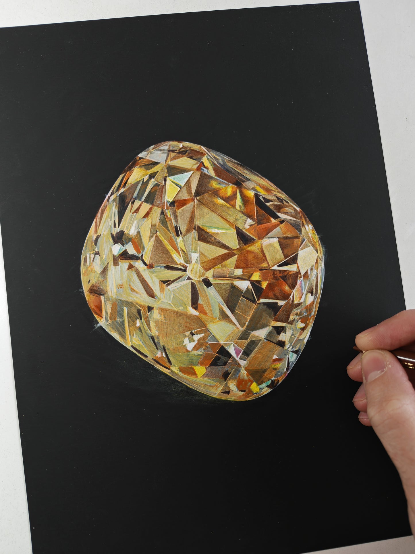 Framed original artwork - The Tiffany Diamond