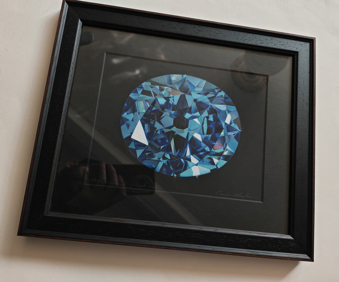 Framed original artwork - The Hope Diamond
