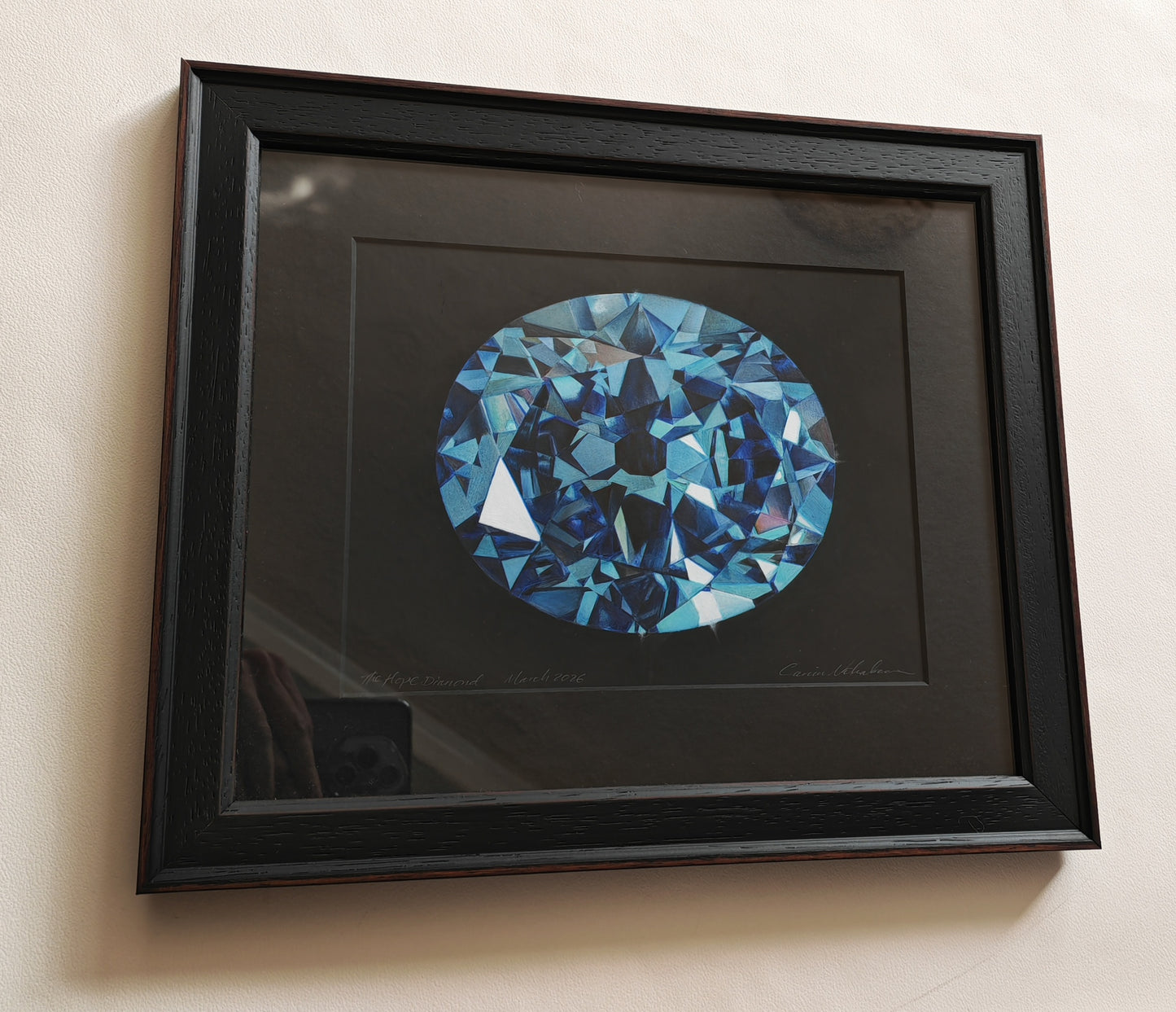 Framed original artwork - The Hope Diamond