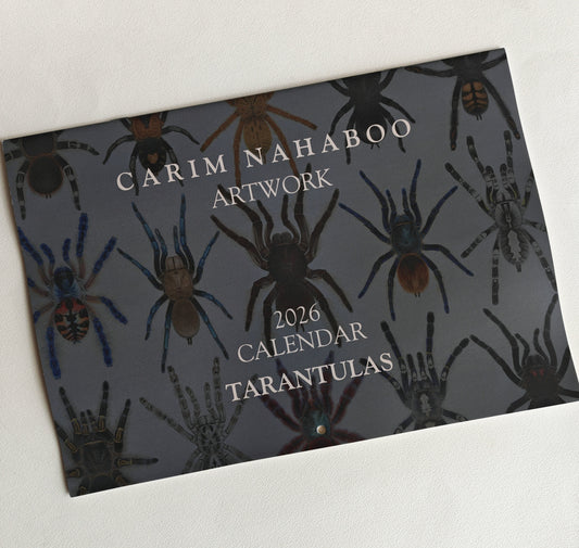 Tarantulas artwork calendar 2026