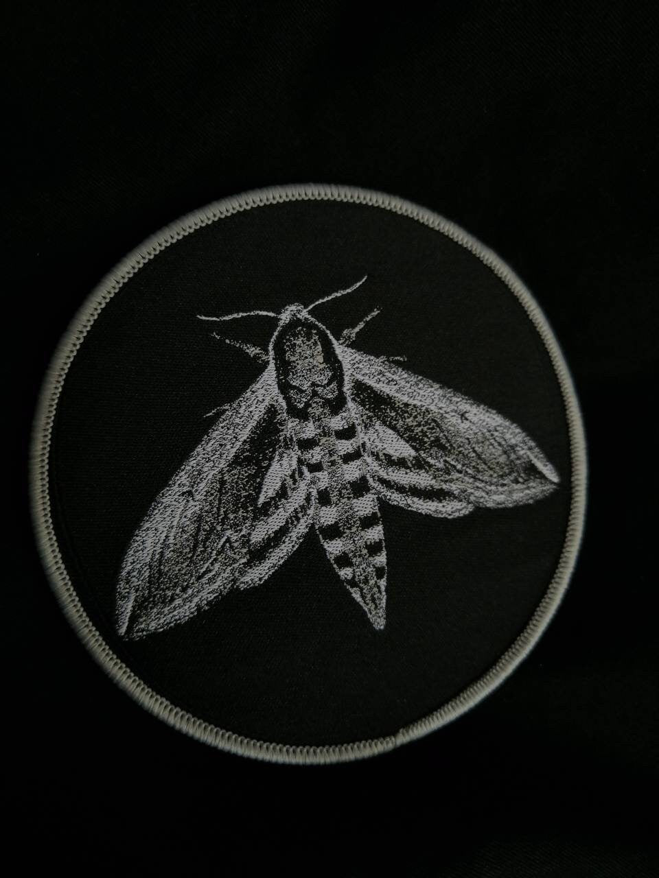 Privet Hawk Moth sew on woven patch