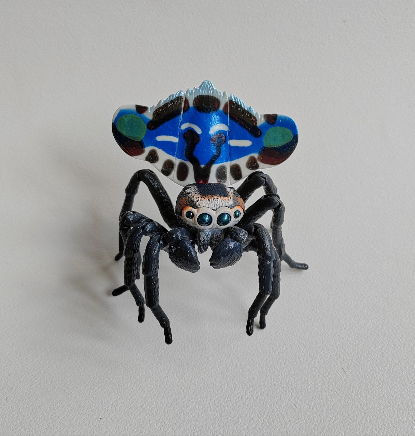 Peacock jumping spider figures, Japanese exclusives made by BANDAI