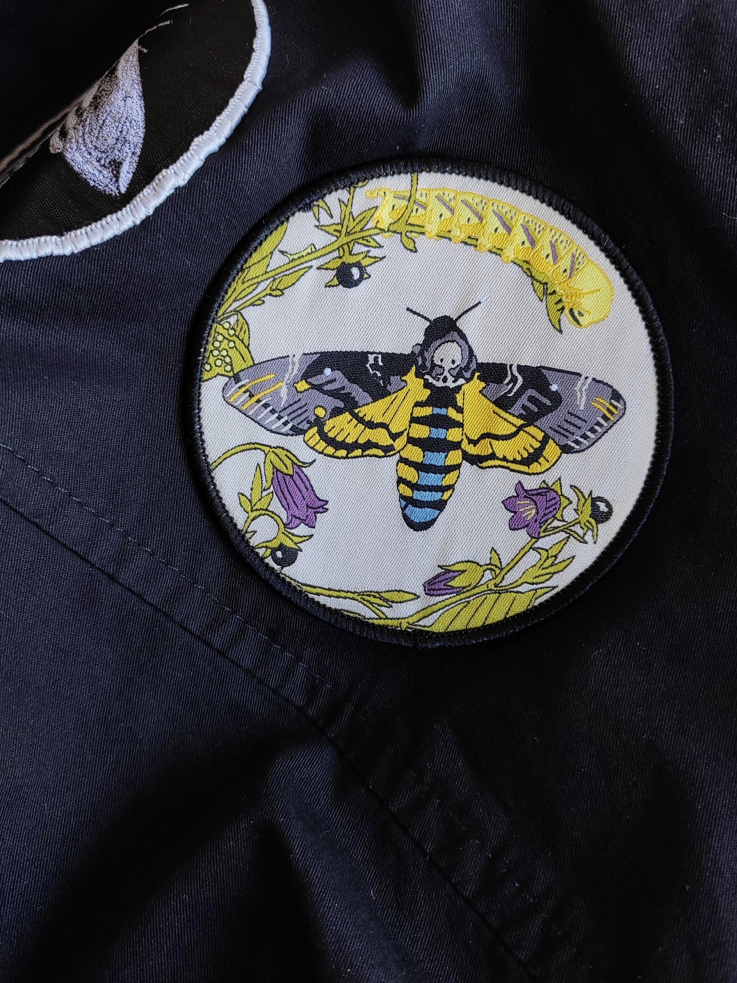 Sew on patch - Death's Head Hawk Moth, Acherontia atropos (lifecycle)